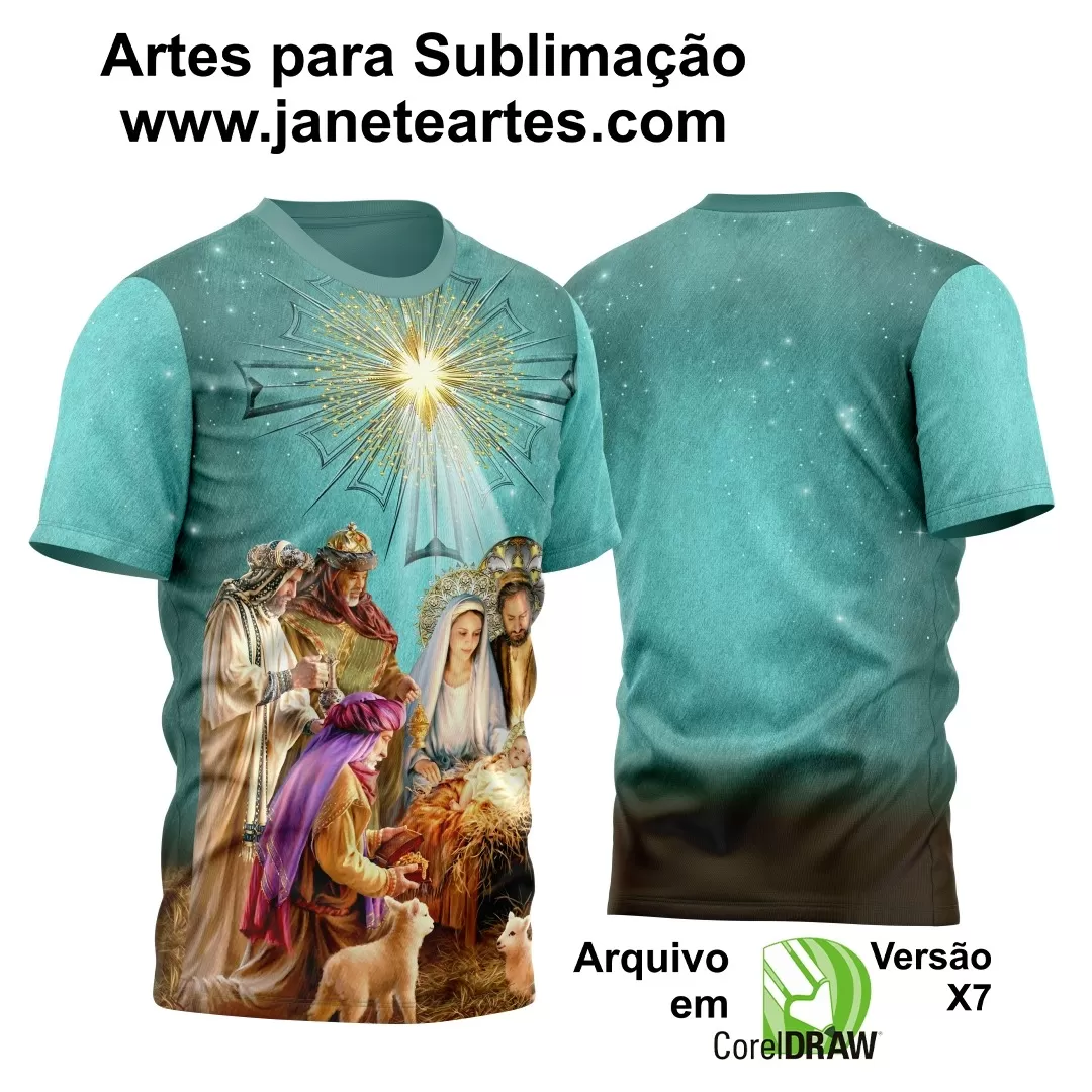 Arte Vetor Camisa Verde Religião - Sagrada Família