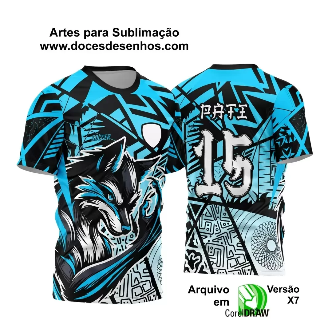 Arte Vetor - Camisa de Interclasse Azul - Jogos Internos - Raposa - 2024 - 2025