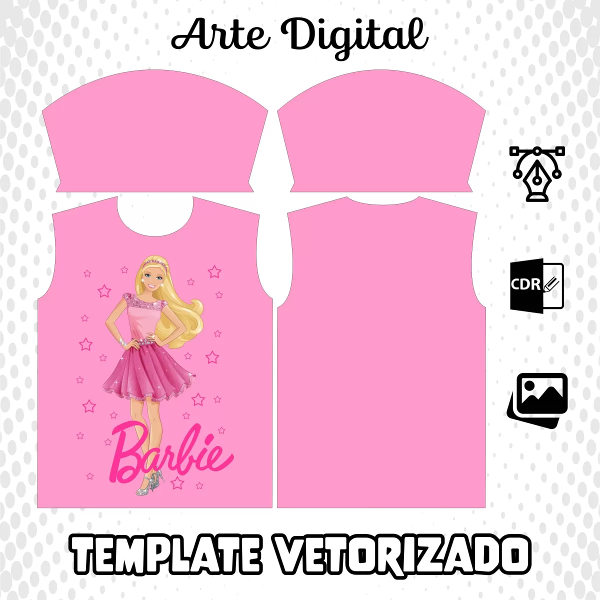 Arte Vetor-  Camisa de Interclasse -  Barbie Rosa - 2024 - 2025