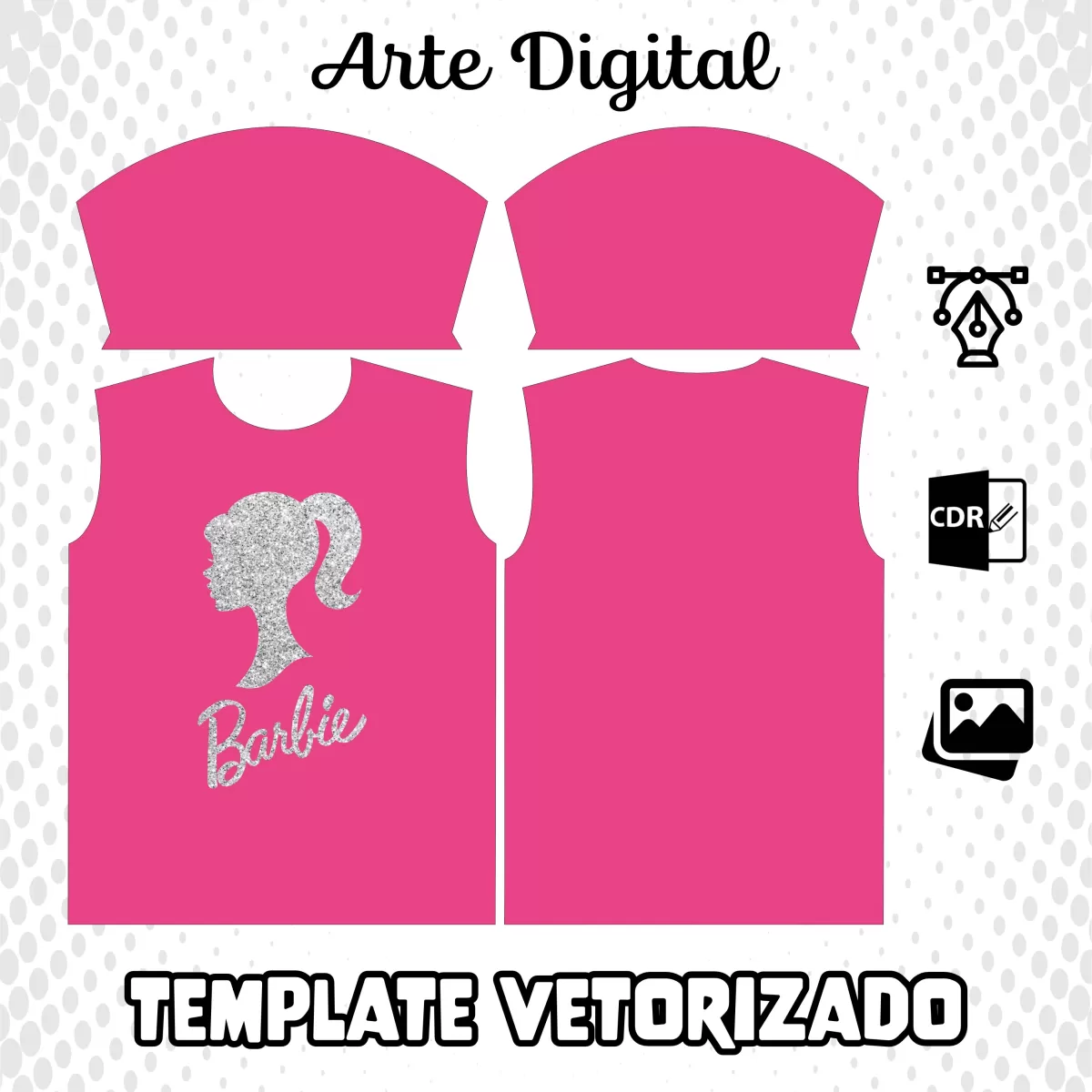 Arte Vetor-  Camisa de Interclasse -  Barbie Rosa - 2024 - 2025