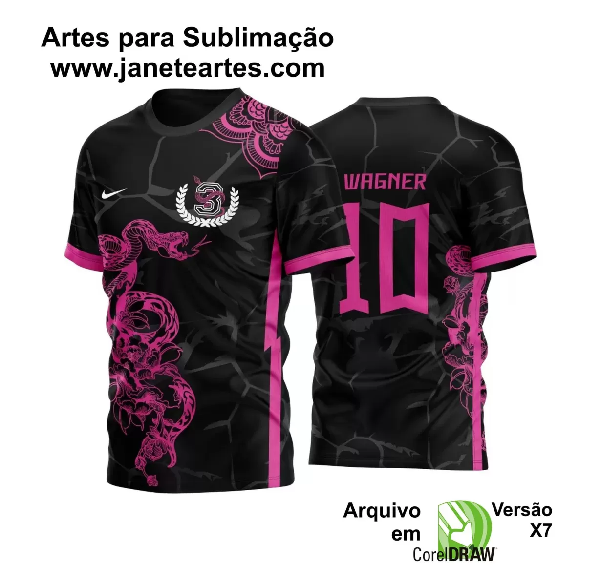 Arte Vetor - Camisa de Interclasse - Cobra - Serpente  2024-2025