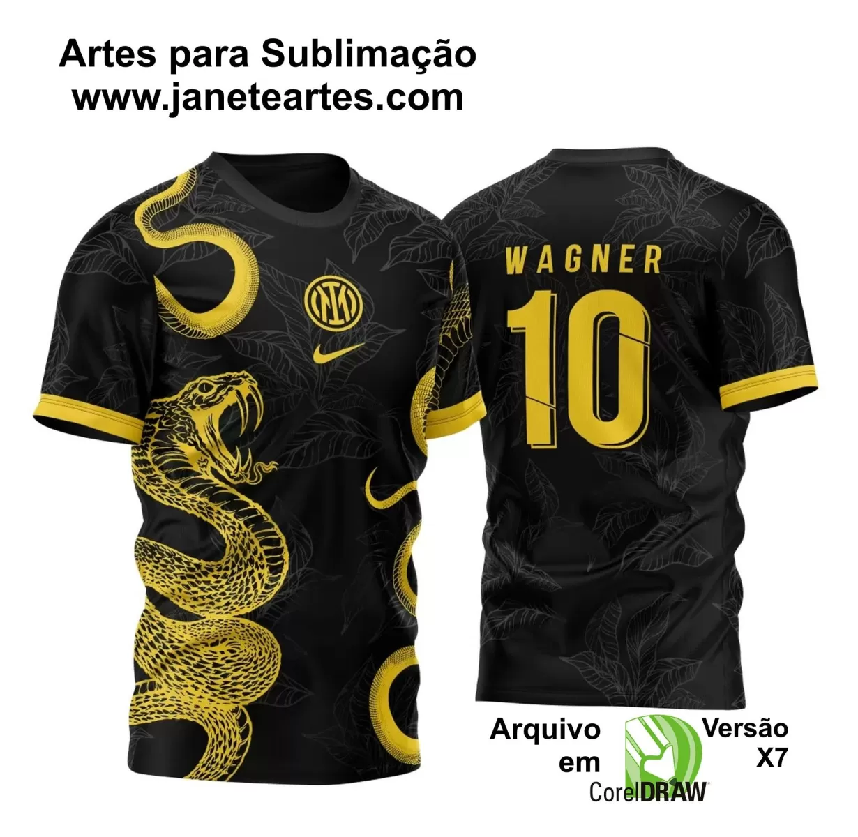 Arte Vetor - Camisa de Interclasse - Cobra - Serpente  2024-2025