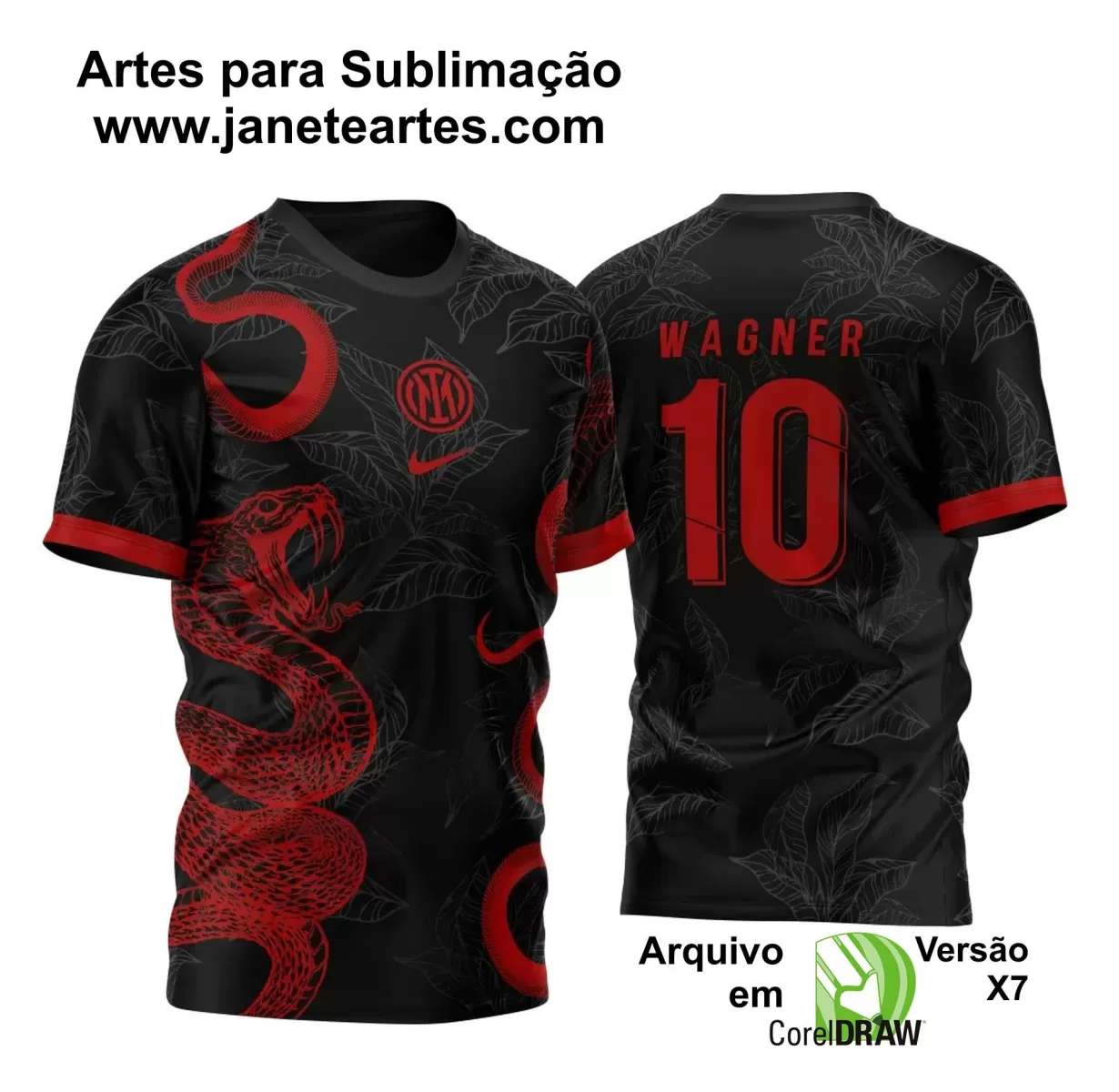 Arte Vetor - Camisa de Interclasse - Cobra - Serpente  2024-2025