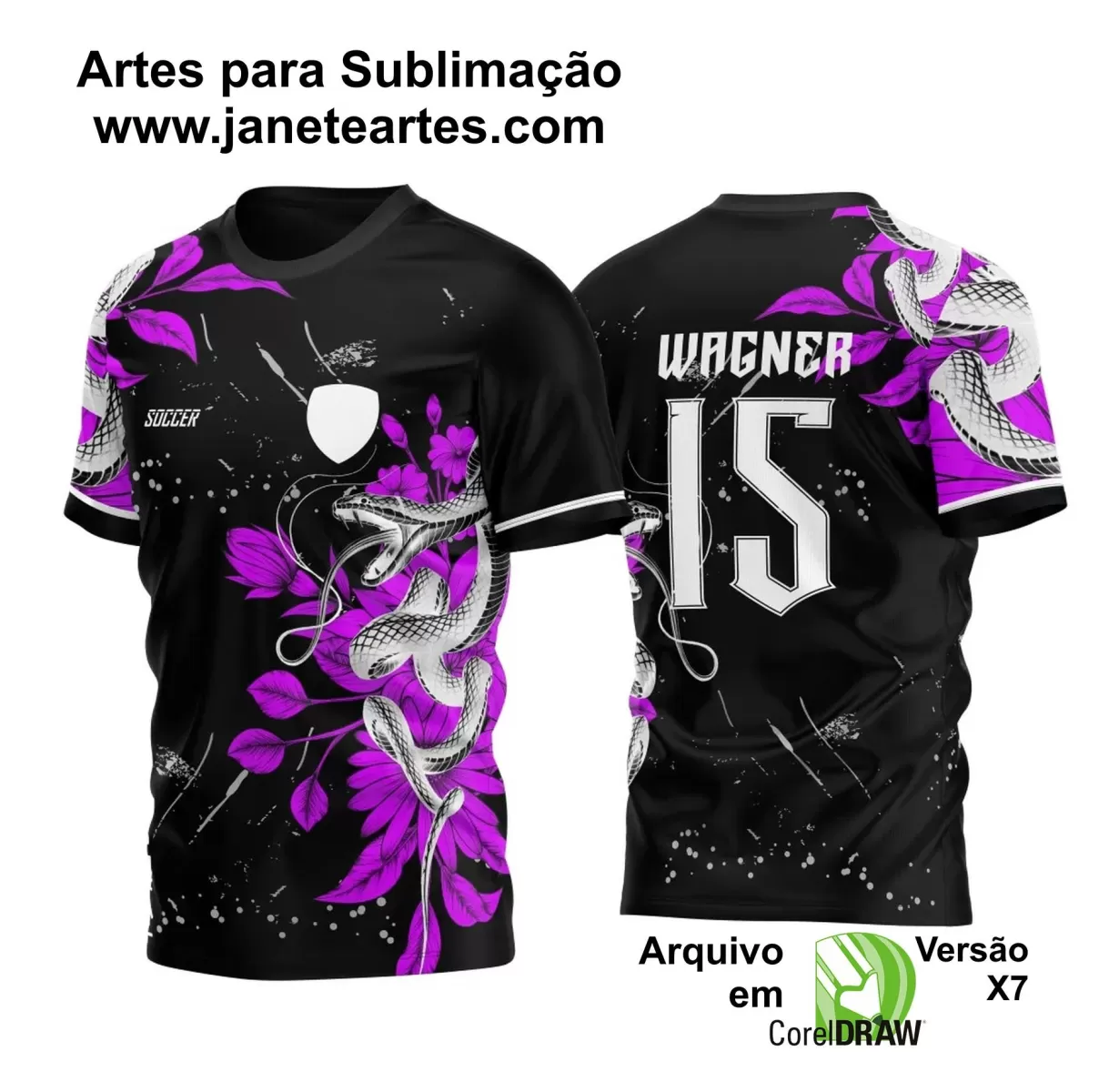 Arte Vetor - Camisa de Interclasse - Cobra - Serpente  2024-2025