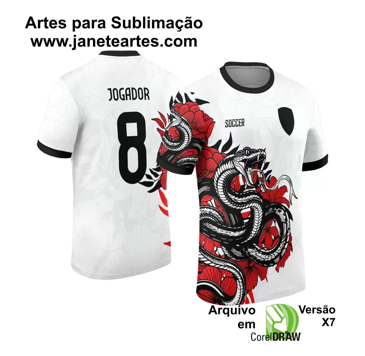 Arte Vetor - Camisa de Interclasse - Cobra - Serpente  2024-2025