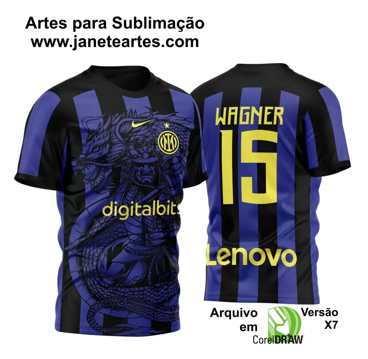 Arte Vetor - Camisa de Interclasse - Dragão 2024-2025