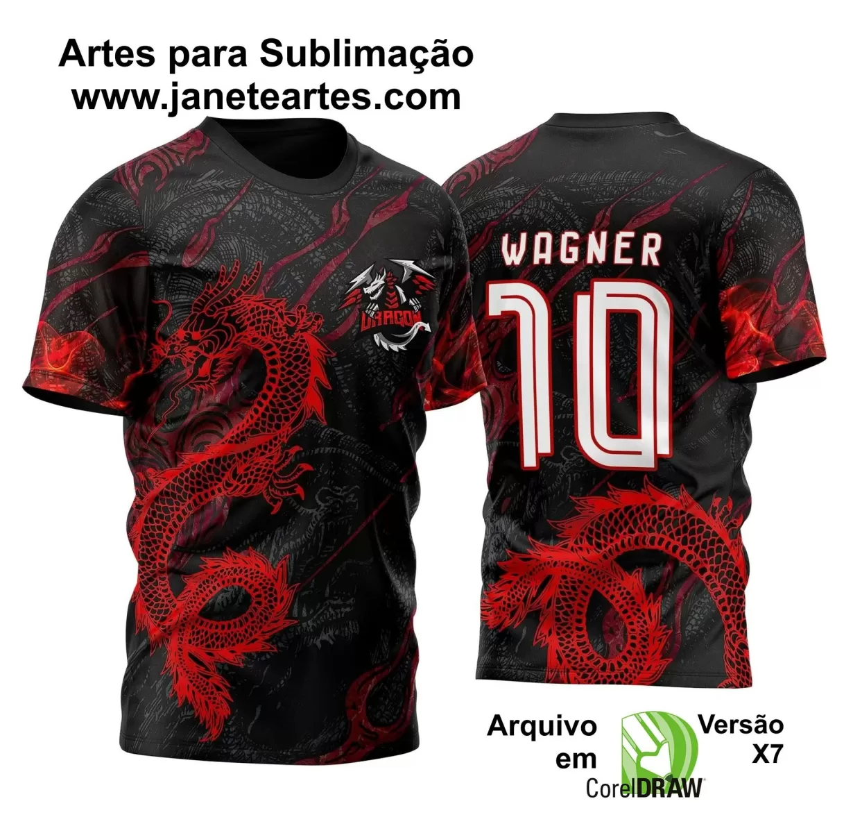 Arte Vetor - Camisa de Interclasse - Dragão 2024-2025