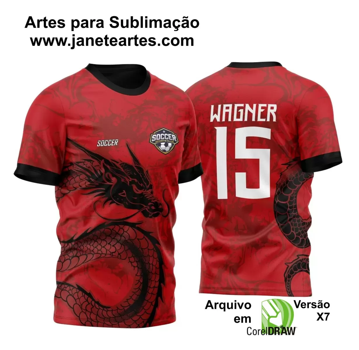 Arte Vetor - Camisa de Interclasse - Dragão 2024-2025