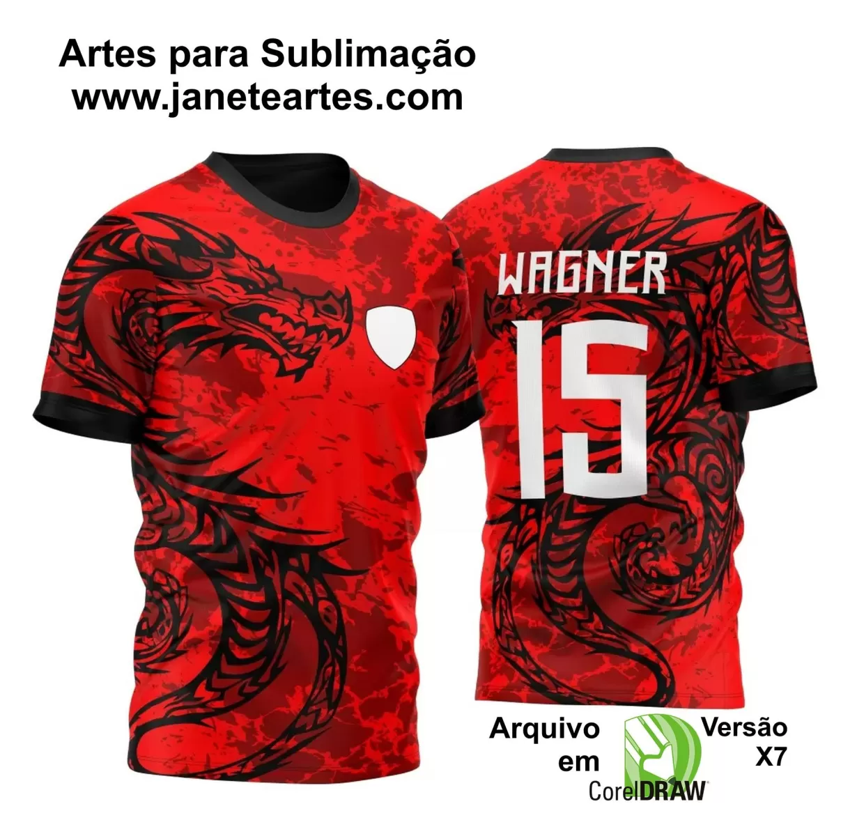 Arte Vetor - Camisa de Interclasse - Dragão 2024-2025