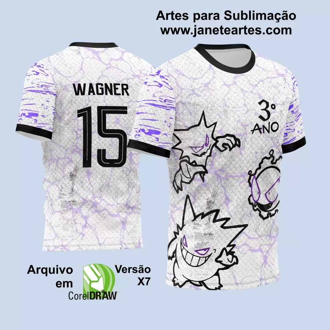 Arte Vetor - Camisa de Interclasse - Gengar  2024 - 2025