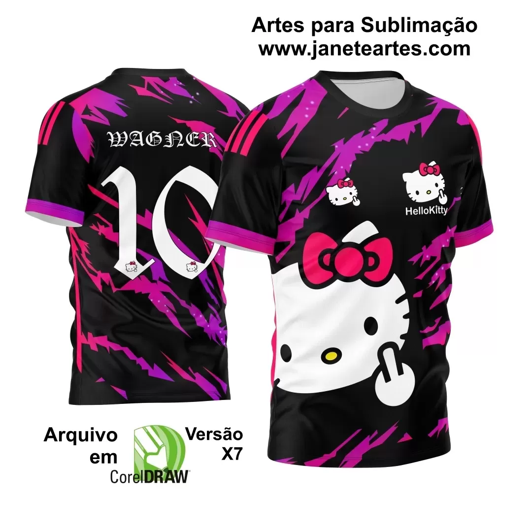 Arte Vetor - Camisa de Interclasse - Hello Kitty - Desenho - 2024 - 2025 