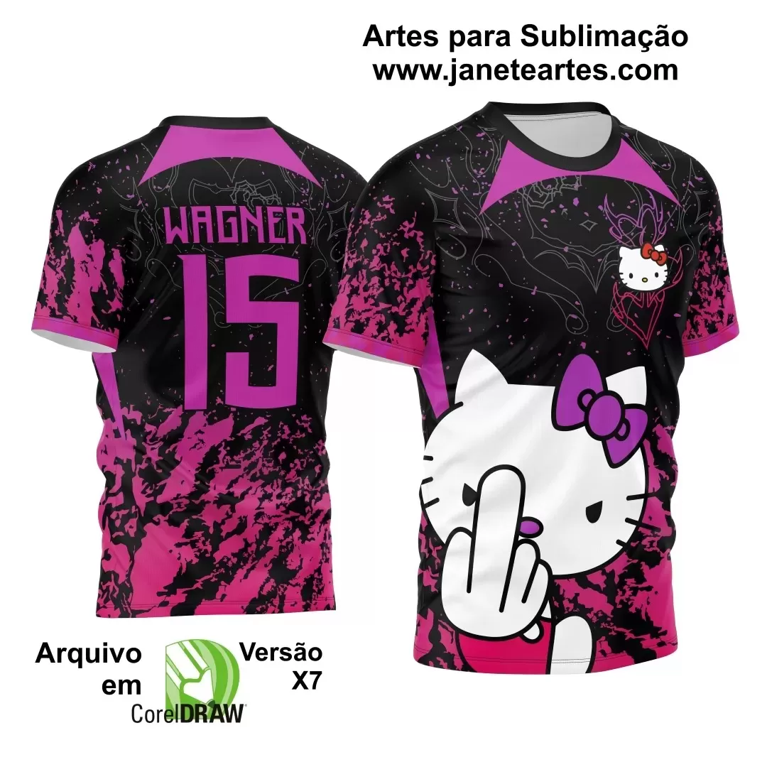 Arte Vetor - Camisa de Interclasse - Hello Kitty - Desenho - 2024 - 2025 