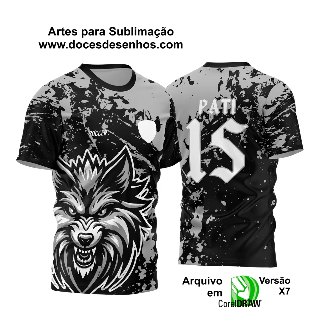 Arte Vetor - Camisa de Interclasse - Jogos Internos - Lobo Feroz - 2024 - 2025