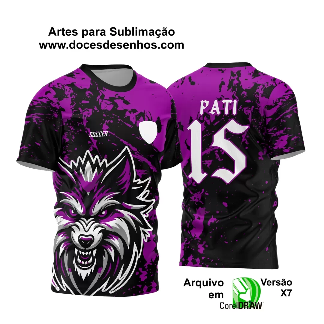 Arte Vetor - Camisa de Interclasse - Jogos Internos - Lobo Feroz - 2024 - 2025