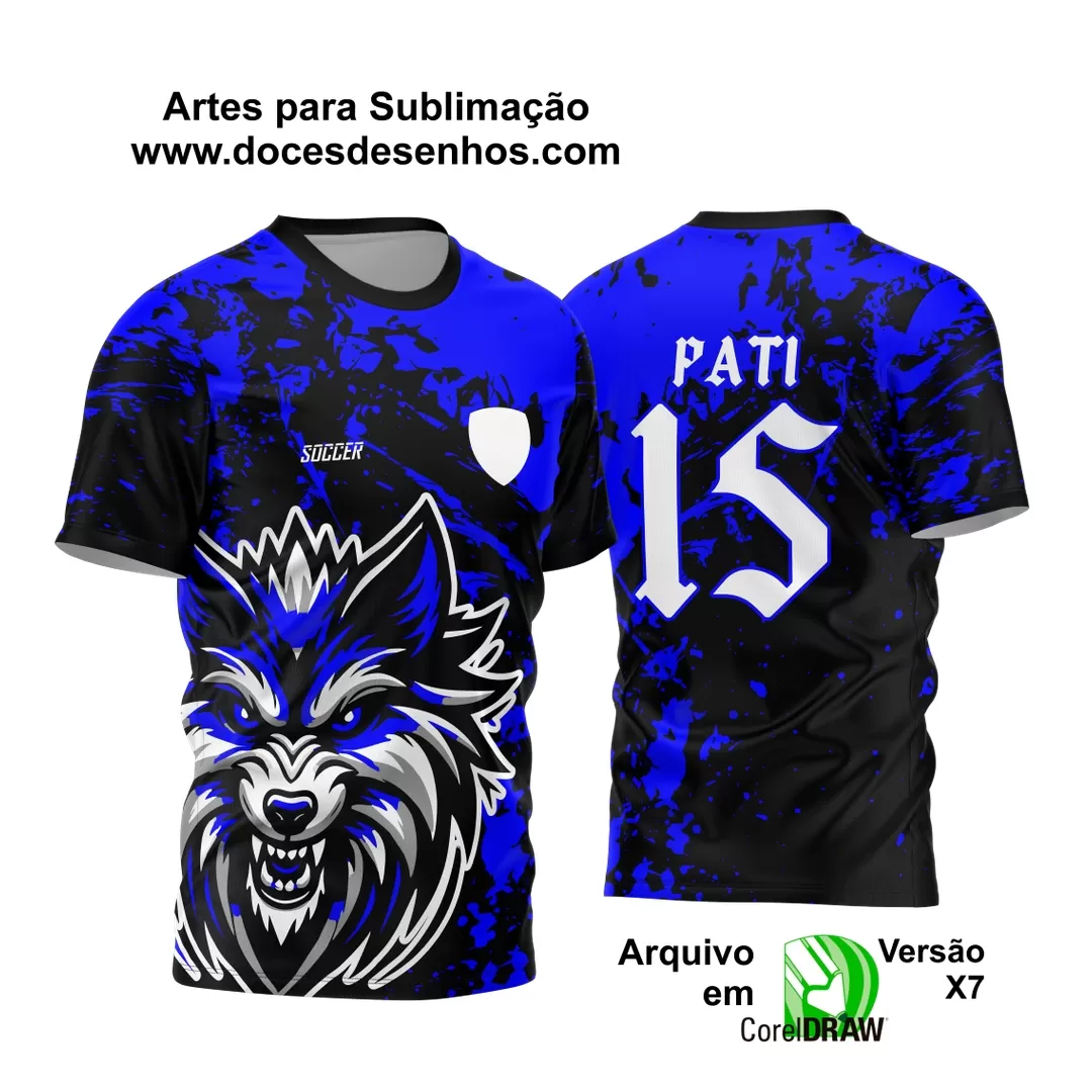 Arte Vetor - Camisa de Interclasse - Jogos Internos - Lobo Feroz - 2024 - 2025