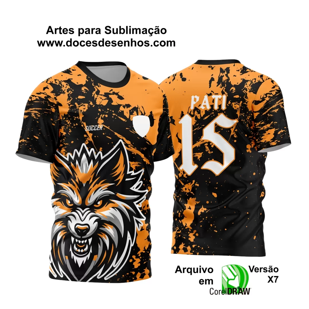 Arte Vetor - Camisa de Interclasse - Jogos Internos - Lobo Feroz - 2024 - 2025