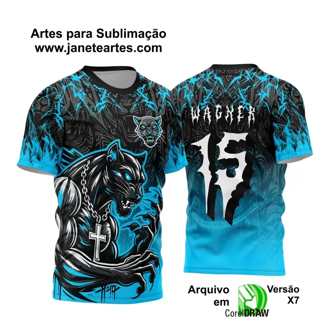 Arte Vetor - Camisa de Interclasse - Jogos Internos - Pantera - 2024 - 2025