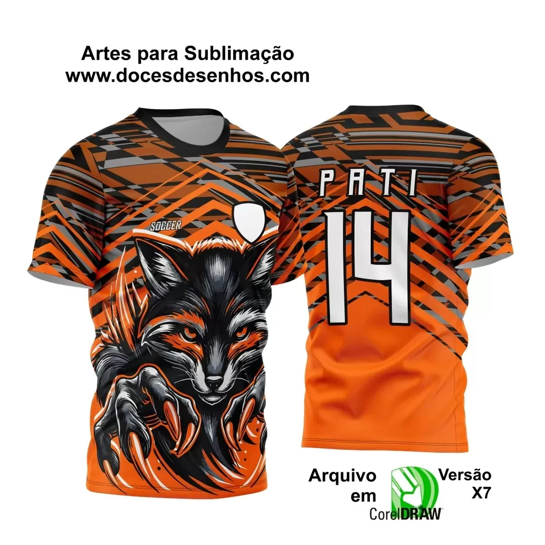 Arte Vetor - Camisa de Interclasse - Jogos Internos - Raposa Garras - 2024 - 2025