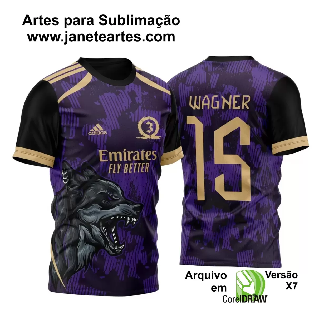 Arte Vetor - Camisa de Interclasse Lobo - 2024-2025