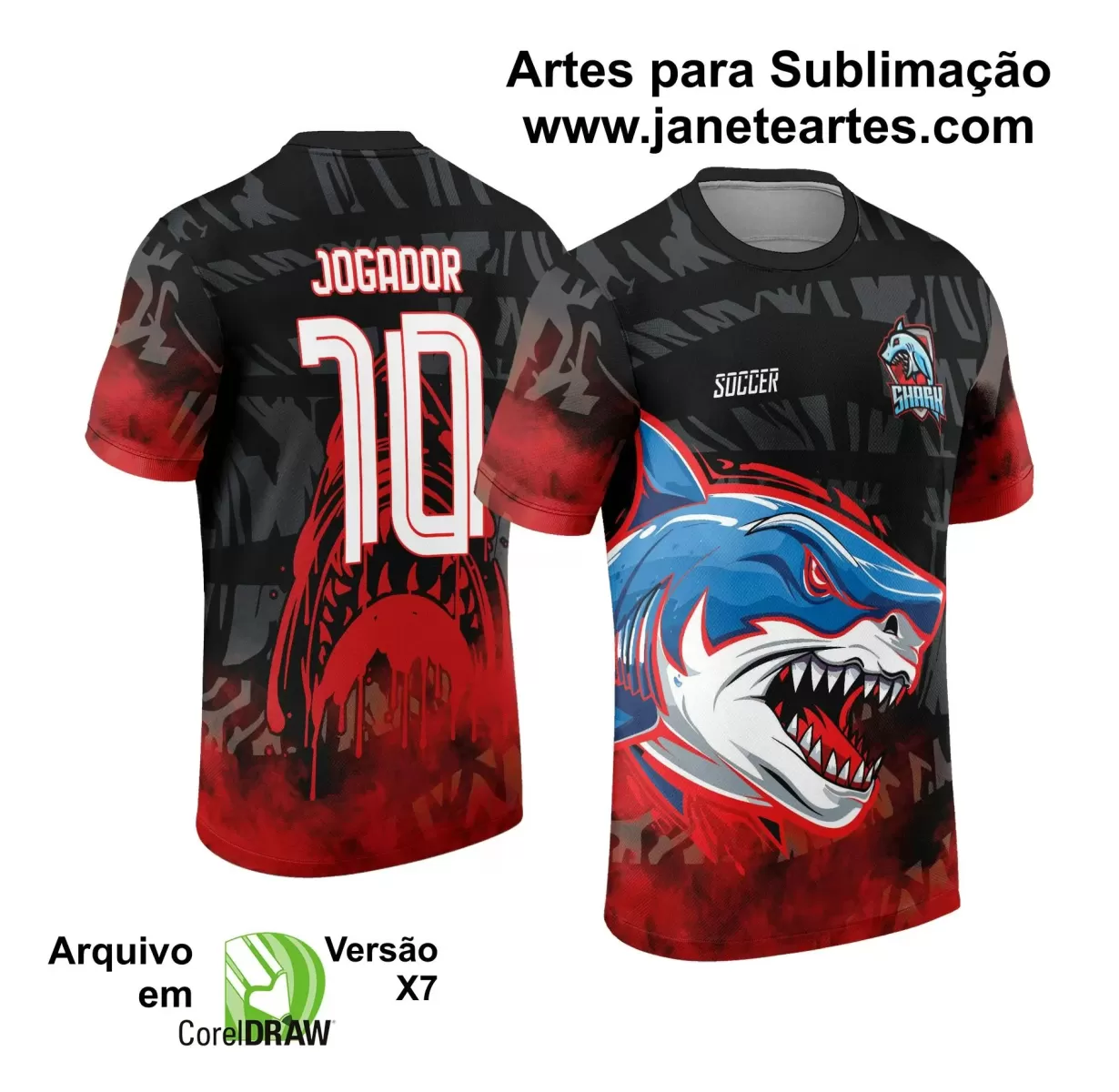 Arte Vetor - Camisa de Interclasse - Tubarão - 2024 - 2025