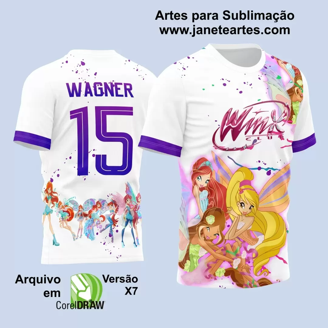 Arte Vetor - Camisa de Interclasse - Winxs - Desenho - 2024 - 2025 