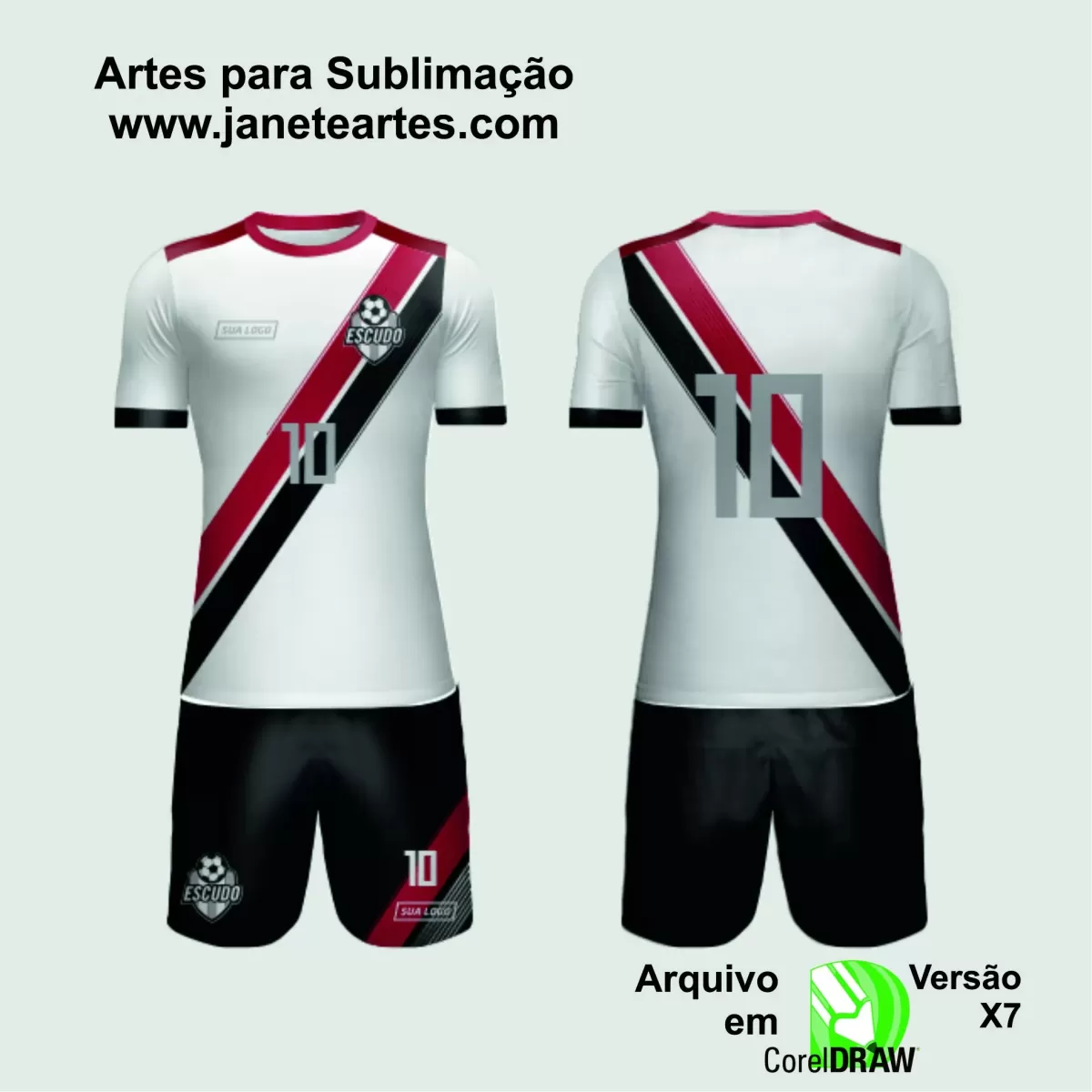 Arte Vetor Camisa de Time Amador 2024 - Modelo 206