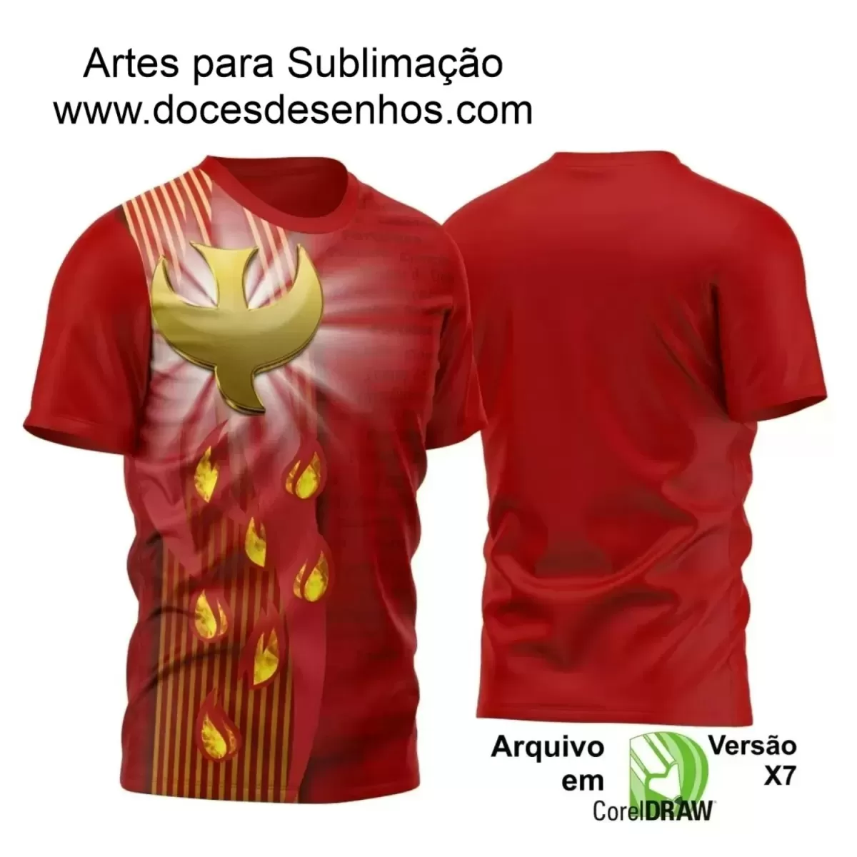 Arte Vetor - Camiseta Crisma - Religião - Crisma Divino Espírito Santo - 2024 - 2025