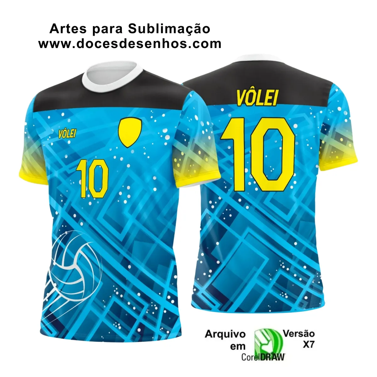 Arte Vetor Camiseta Esportiva  - Camiseta de Vôlei 2025 