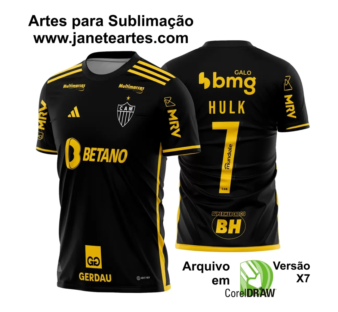 Arte Vetor Estampa Camisa Atlético Mineiro Terceira 2023 2024