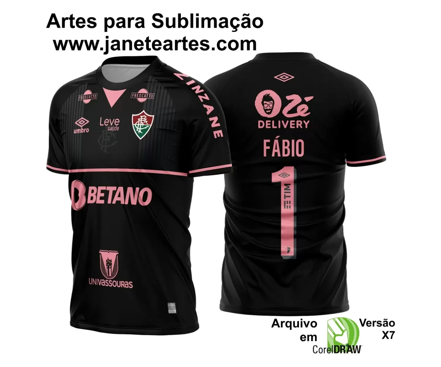 Arte Vetor Estampa Camisa Fluminense Goleiro II 2023 2024