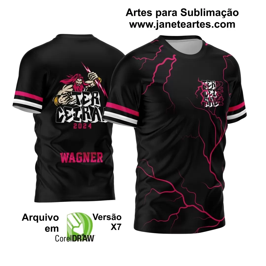 Template Camisa Preta e Rosa Terceirão 2024 Zeus