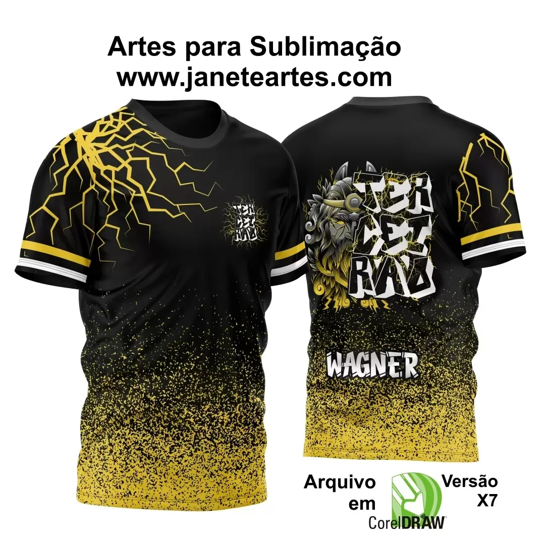 Template Camisa Preta e Amarela Terceirão 2024 Zeus