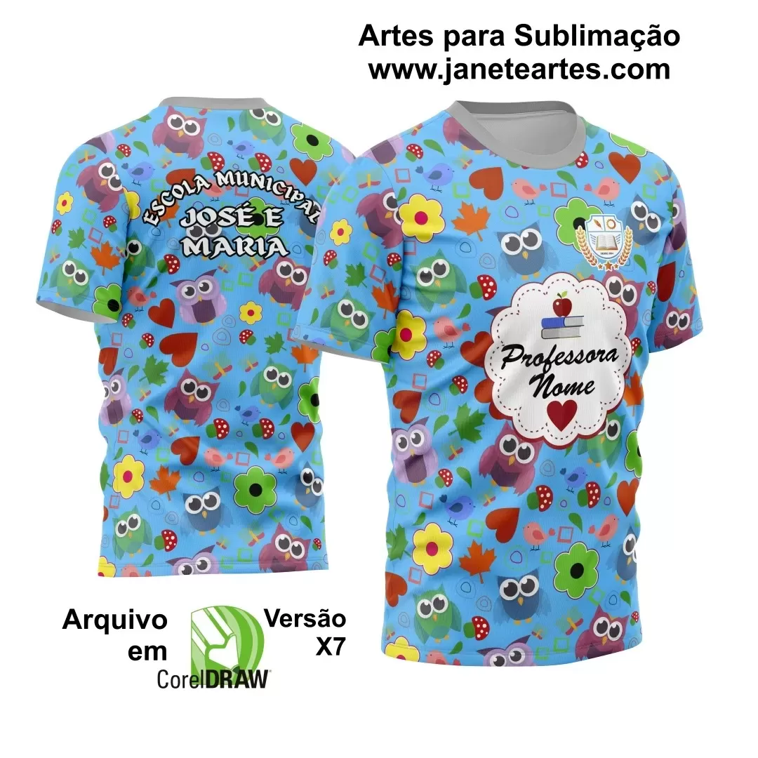 Arte Vetor Estampa Template Camisa Professora - Professor 2024 Modelo 17