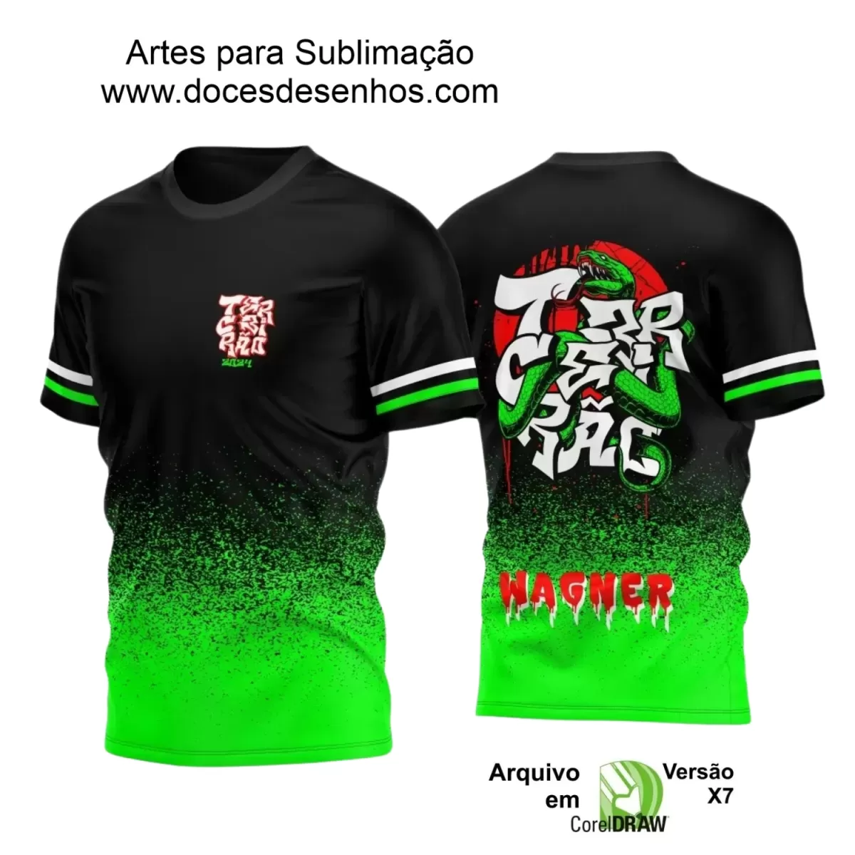 Camisa Escolar Personalizada - Terceirão - Tema Cobra - 2024 - 2025