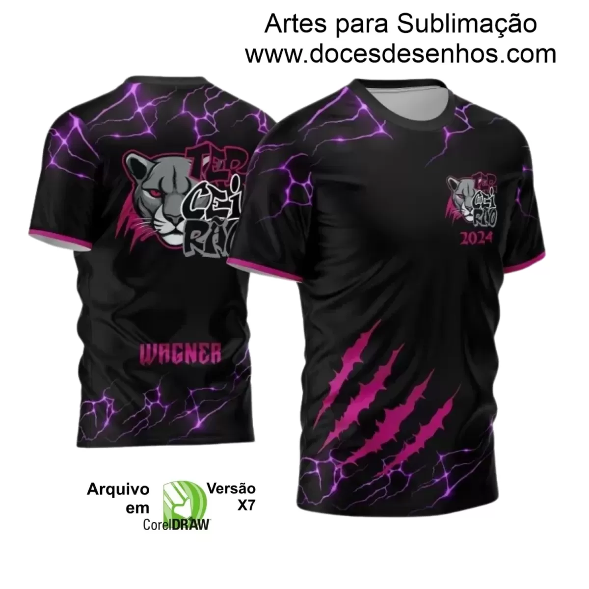 Camisa Escolar Personalizada - Terceirão - Tema Pantera Negra - 2024 - 2025