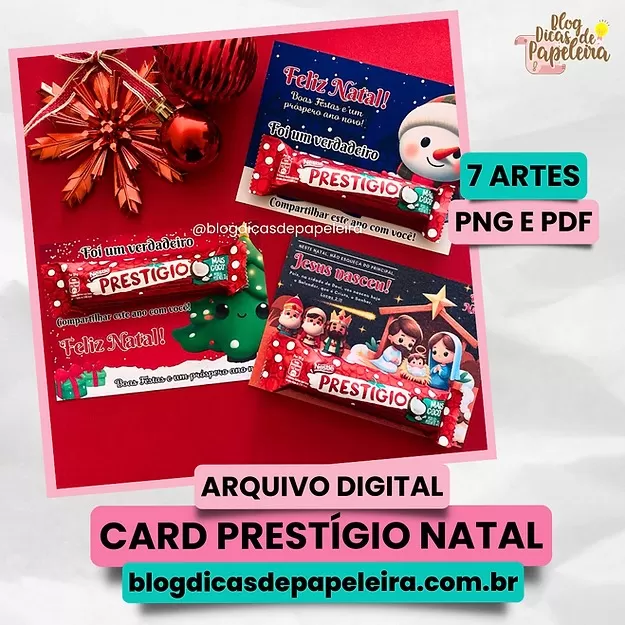 Card Prestígio Natal – PNG e PDF – 7 Artes (Dicas de Papeleira)