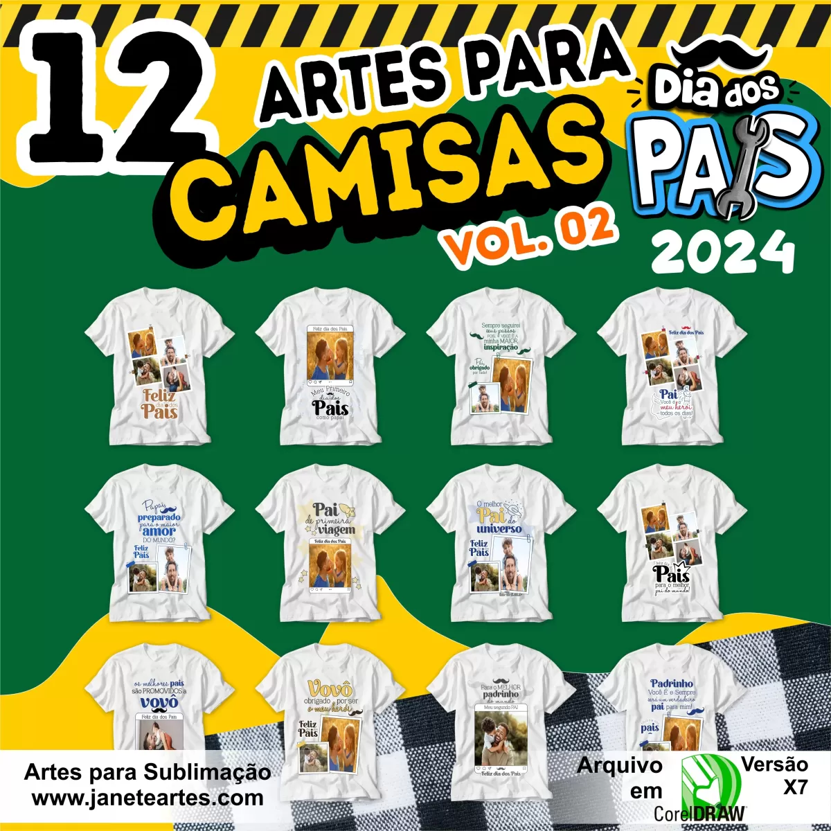 Combo - Arte Estampa Camisa -  Dia dos Pais 2024 - 2025