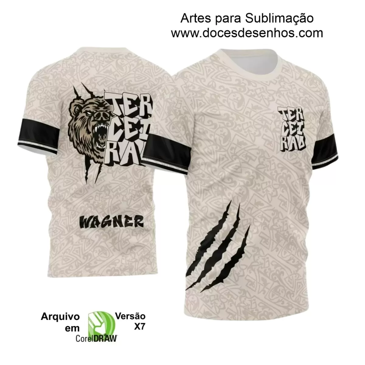 Estampa Camiseta Escolar – Formandos – Concluintes 2025 – Terceirão 2025 - Tema: Urso Feroz