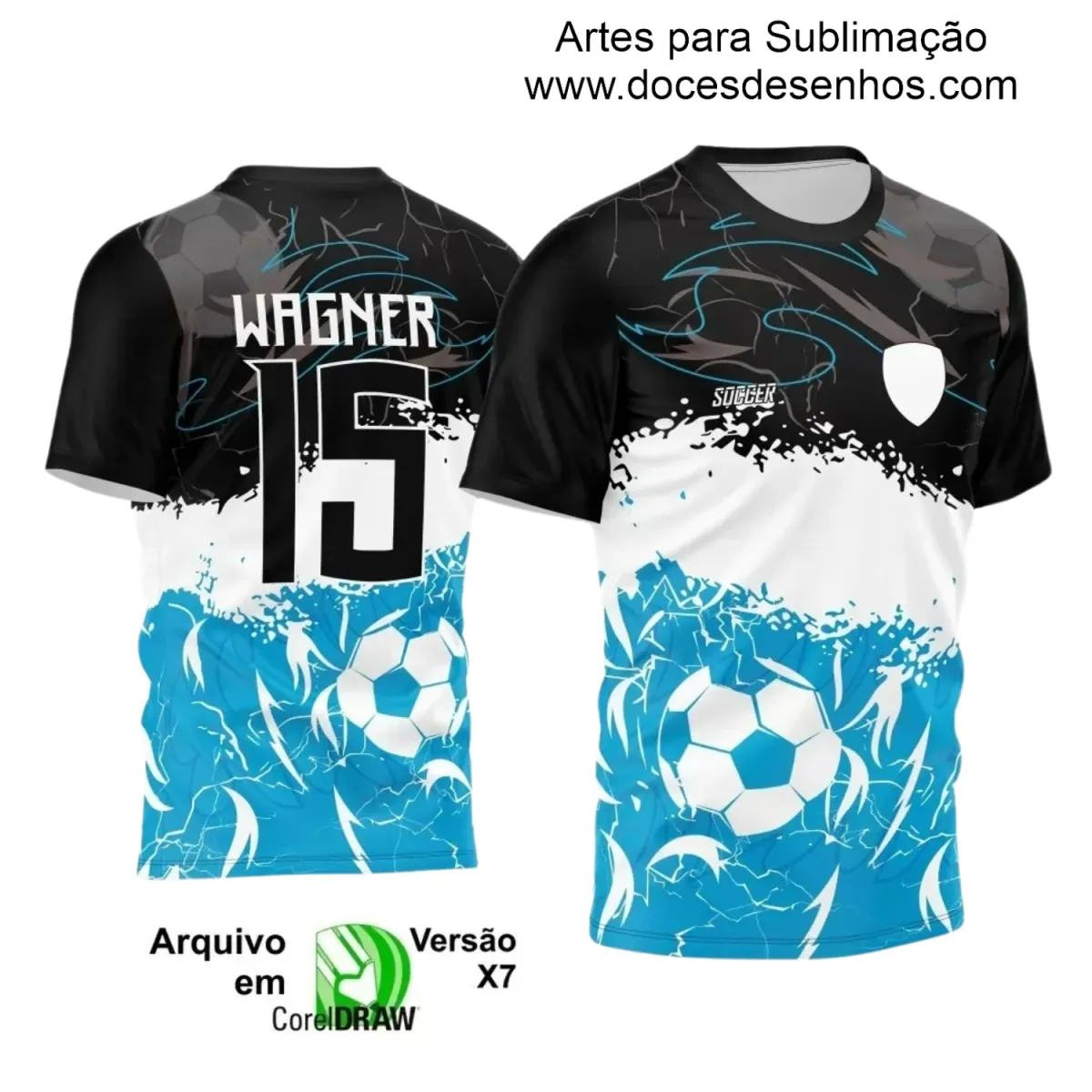 Estampa Camiseta Personalizada - Arte Vetor - Time Amador - Futebol 2025