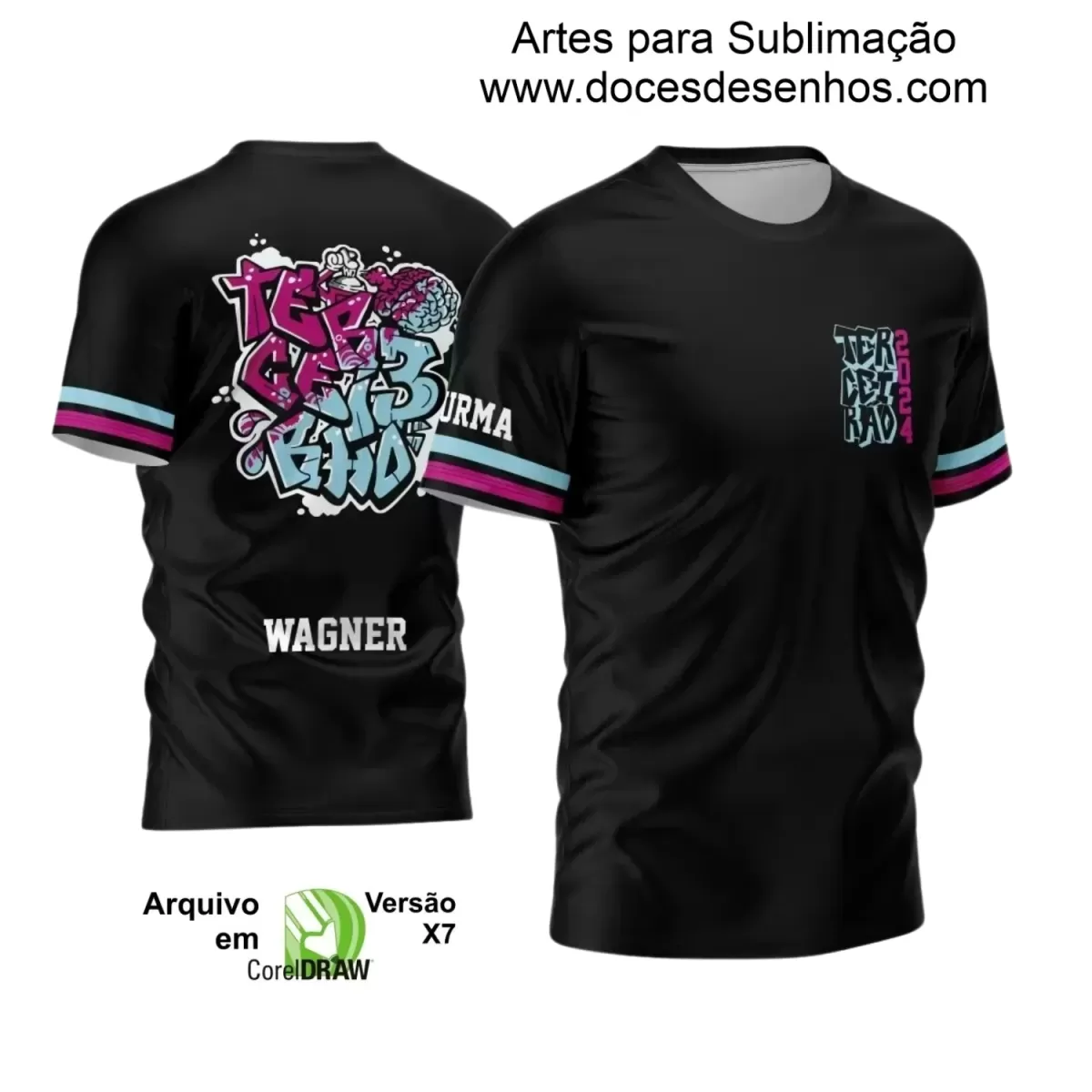 Estampa Digital - Camisa do Terceirão 2024 -  2025 - Spray Cérebro