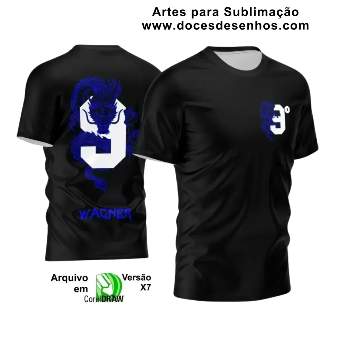 Estampa Para Camiseta Escolar – Arte Vetor - Uniforme Concluintes 2025 – 9 º Ano : Estilo Dragão