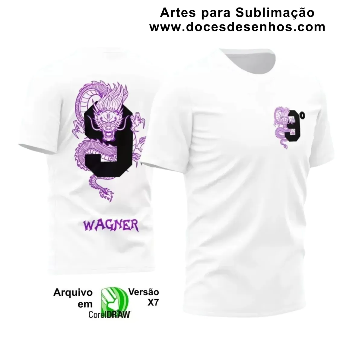 Estampa Para Camiseta Escolar – Arte Vetor - Uniforme Concluintes 2025 – 9 º Ano : Estilo Dragão