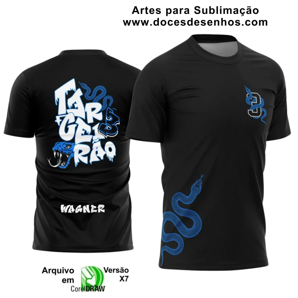 Estampa Para Camiseta Escolar – Arte Vetor - Uniforme Concluintes 2025 – Terceirão: Estilo Cobra