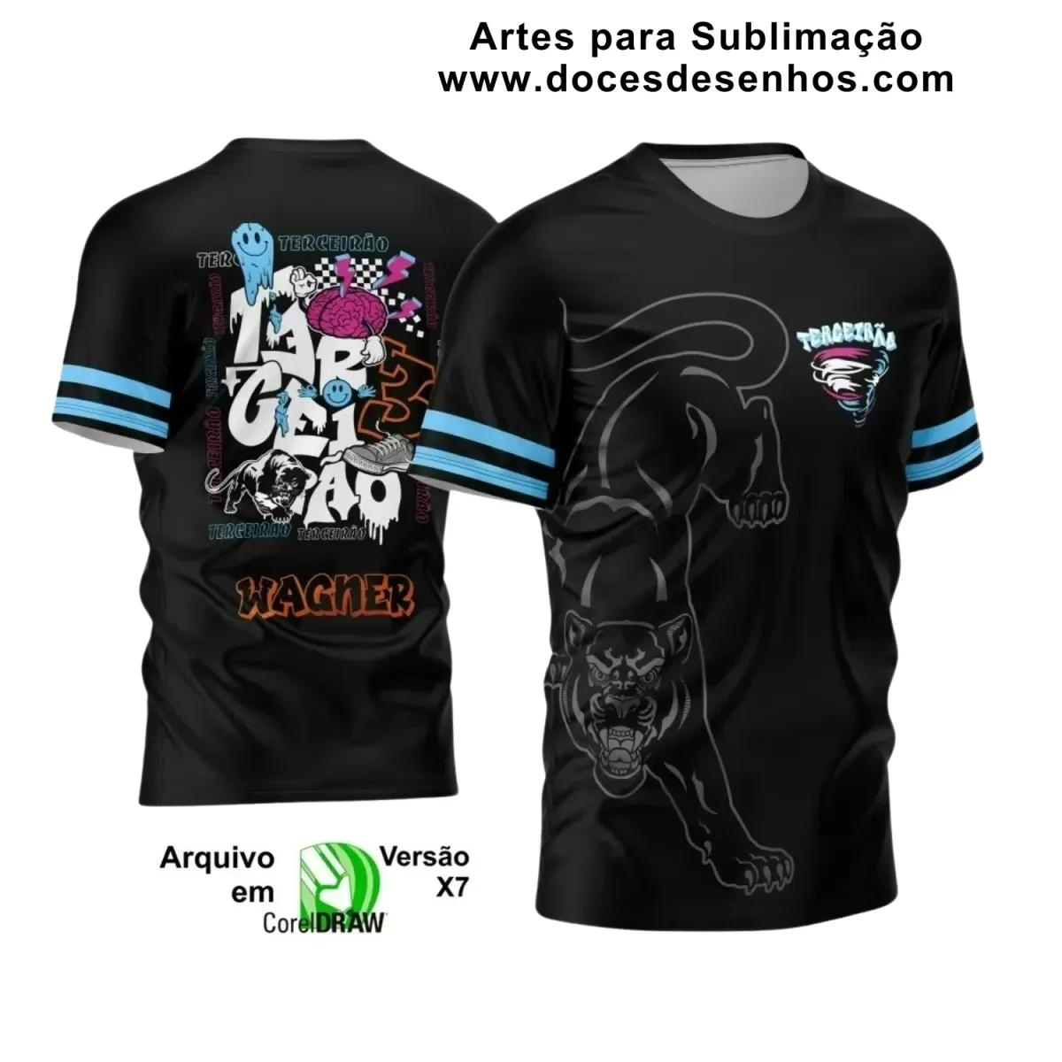 Estampa Para Camiseta Escolar – Arte Vetor - Uniforme Concluintes 2025 – Terceirão: Estilo Furacão