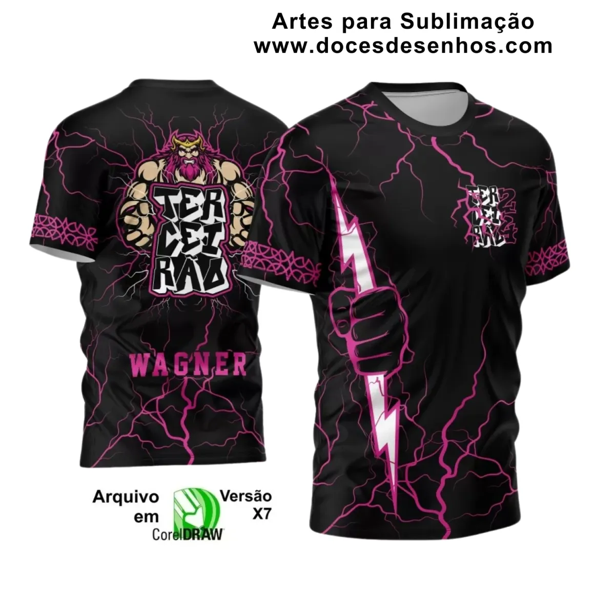 Estampa Para Camiseta Escolar – Arte Vetor - Uniforme Concluintes 2025 – Terceirão: Estilo Zeus