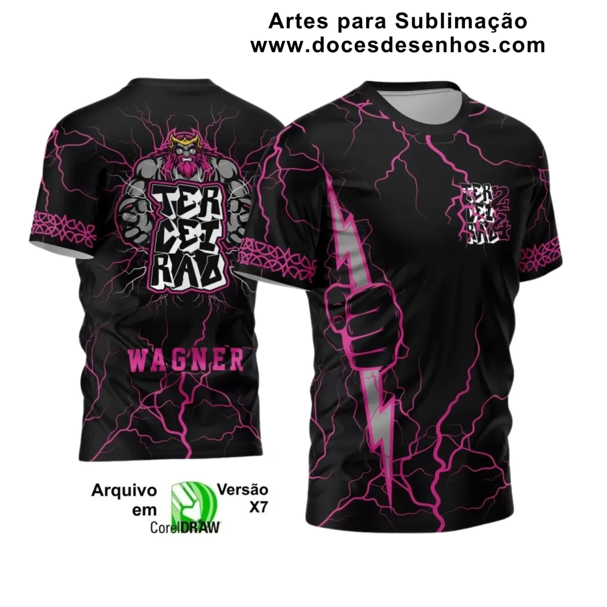 Estampa Para Camiseta Escolar – Arte Vetor - Uniforme Concluintes 2025 – Terceirão: Estilo Zeus