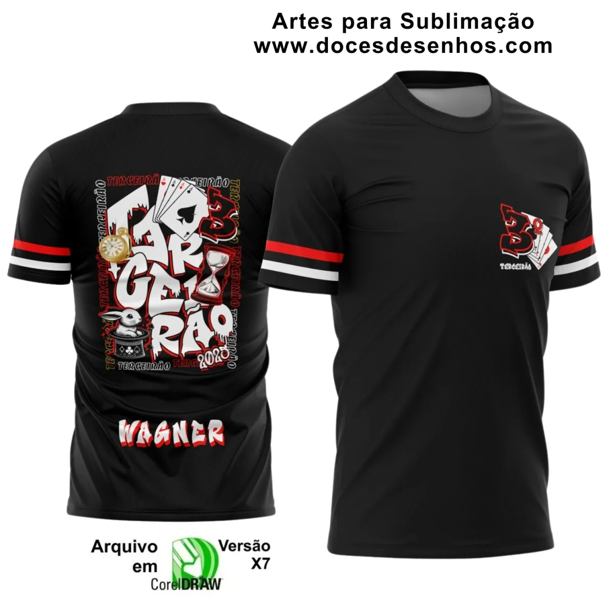 Estampa para Camiseta Escolar – Arte Vetor - Uniforme Concluintes  2025 – Terceirão: Estilo  Coelho