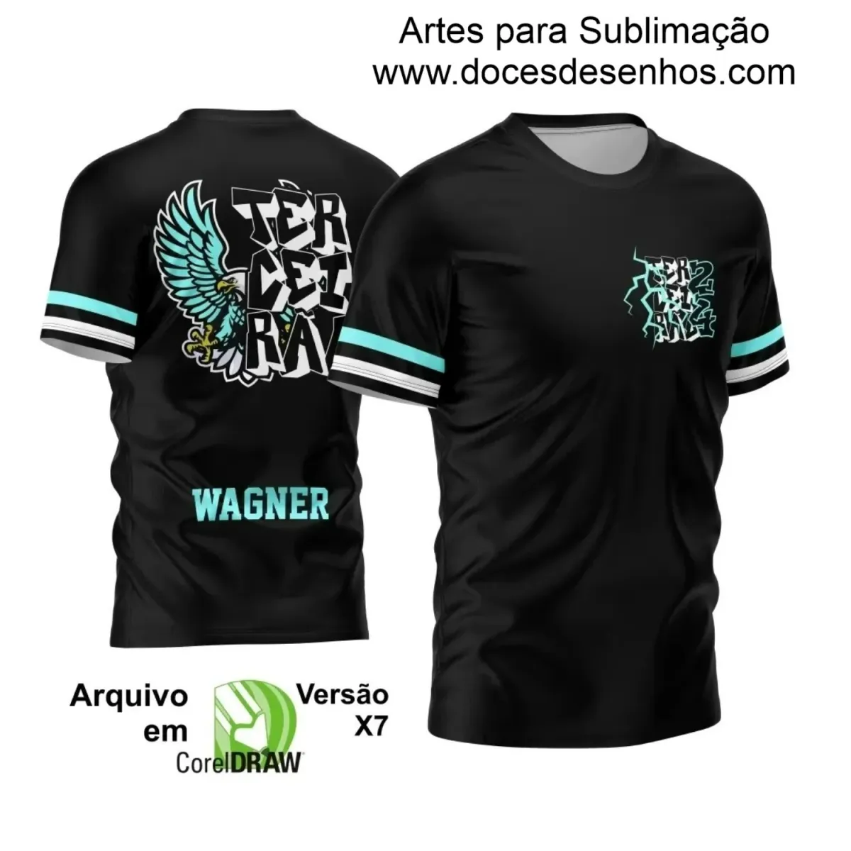 Estampa para Camiseta Escolar – Arte Vetor - Uniforme Concluintes – Terceirão: Estilo Águia