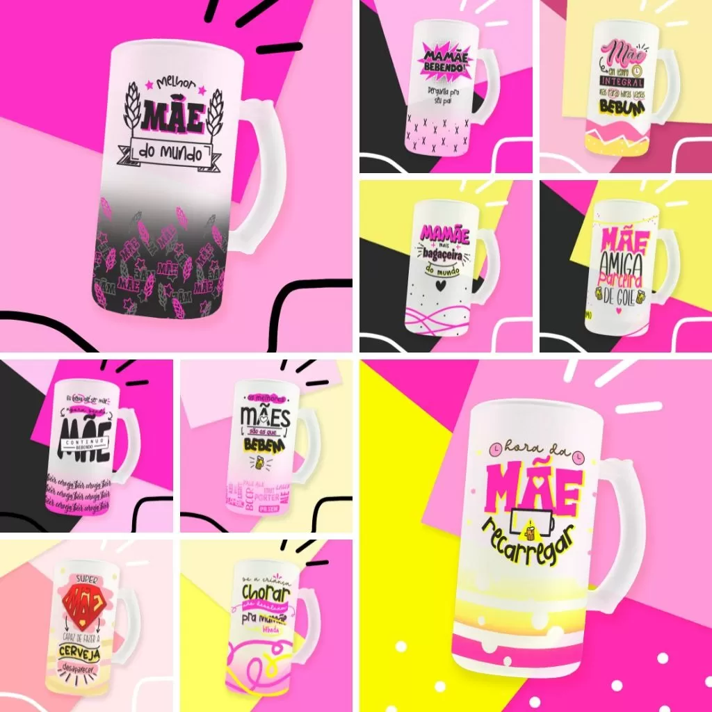 Estampas Canecas Chopp Mãe - DKA Design