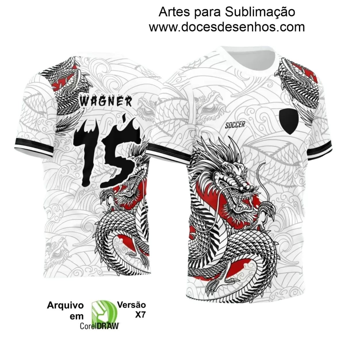 Interclasse 2025: Arte de Camiseta Escolar com Estilo Dragão